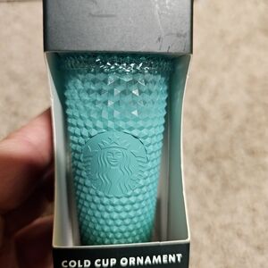 NEW Starbucks Waxberry Ombre Green Studded Cold Cup Keychain